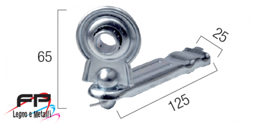 Supporto a sfera zincato leggero